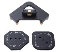 Plantilla de enrutador de ángulo biselado y radio de esquina para carpintería, accesorio de aleación de aluminio 8 en 1 para R15 R20 R25 R30 y T15 T20 T25 T30, herramienta de corte para marcos de