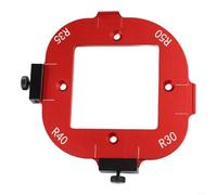 Plantilla de enrutador de carpintería 4 en 1 para corte preciso de filetes con escalas transparentes R10 a R50 Radio Jig rojo y negro Color (B)