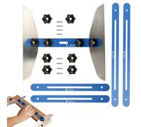 Plantilla de escalera, calibre de banda de rodadura de escalera - Plantilla de escalera - Regla plegable ajustable multifuncional, dispositivo de disvisión de alta precisión de 11 a 60 pulgadas