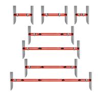 Plantilla de escalera plegable de aluminio con doble escala para elevadores, medición de aluminio ligero