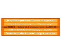 Plantilla de escritura 3,5 + 5 mm para mina fina 0,3; 0,5 fibra fina 0,1; 0,3