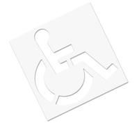 Plantilla de estacionamiento para discapacitados, plantilla para discapacitados, resistente a la intemperie, alta visibilidad, para silla de ruedas para pavimento de hormigón, carril de fuego