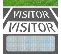 Plantilla de estacionamiento para visitantes de 12 pulgadas con materiales actualizados, plantillas de estacionamiento Larbeti para pintar visitantes con silicona de 17 x 62.6 pulgadas y fibra de alta