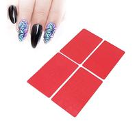 Plantilla de Estampado de Uñas, Plantilla de Impresión de Uñas en Relieve 3D de 4 Piezas, Molde de Plantilla de Tallado de Uñas de Silicona Suave para Salón DIY para Uñas de Gel UV