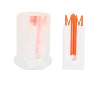 Plantilla de flecha para eje de 3,2 a 4,2 mm, abrazadera de fletching impresa en 3D con guía de escala transparente, herramienta de fletching portátil para kit de construcción de flechas y reparación