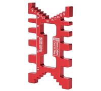 Plantilla de Fresado de Puntas, Aleación de Aluminio, Brújula para Carpintería, Trazador, Herramienta de Dibujo Circular de 360 grados, Calibre de Carpintero (rojo)