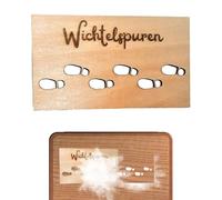 Plantilla de gnomo | Plantilla de Navidad para decoración de interiores - Plantillas de huellas de madera para suelos y paredes, plantilla de huella de Navidad