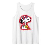 Plantilla de Grafiti Art Pop de Peanuts Wyldstyle Snoopy Woodstock Camiseta sin Mangas