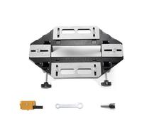 Plantilla de guía de agujero de bisagra para carpintería, plantilla de aleación de aluminio ajustable para bisagra de puerta precisa y ranura de cuerpo de cerradura, 200 × 340 mm