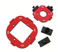 Plantilla de guía de enrutador de aluminio para carpinteros con escalas medidas y posicionamiento de esquina repetible R10 R15 R20 R25 R30 R35 R40 R50 (A)