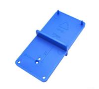 Plantilla de guía de perforación de agujeros de bisagra de 35 mm y 40 mm para puertas de gabinete, herramienta manual de carpintería ABS con marcado de doble diámetro para precisión (azul)
