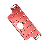 Plantilla de guía de perforación para bisagra de puerta de armario y agujeros de pasador de estante, plantilla ajustable 2 en 1 con espaciado de 64 mm/128 mm/192 mm, agujero de aleación de aluminio P