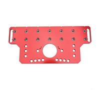 Plantilla de guía de perforación para puertas de gabinete, calibre de pasador de estante con espaciado de agujeros de 64 mm/128 mm/192 mm, plantilla de agujeros de aleación de aluminio con mangas de