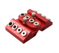 Plantilla de guía de taladro angular para carpintería y barandilla de cubierta, postes de cable con cuatro tamaños de agujeros y ángulos ajustables de 30, 45 y 90 grados