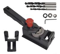 Plantilla de guía de taladro diseñada para tareas de carpintería que requieren precisión de agujeros de 3 mm, 4 mm, 5 mm, 6 mm, 8 mm, 10 mm y 12 mm en montaje y montaje (A)