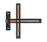 Plantilla de hardware de puerta - Guía de perforación profesional, localizador de punzón compacto con escala , acero inoxidable compacto, diseño de instalación rápida, utilidad polival