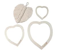 Plantilla de hoja de macrame 3pcs de diferente tamaño plantilla de corte macrame herramienta de corte de macrame de madera suministros de macrame para manguesas de bricolaje colgante de pared haciend