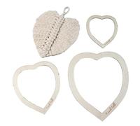 Plantilla De Hoja De Macrame 3pcs De Diferentes TamañOs Plantilla De Corte Macrame Herramienta De Corte Macrame De Madera Suministros De Macrame para La Pared Colgante De Bricolaje Que Hace El Amor