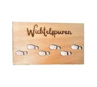 Plantilla de huella de Gnome - Decoraciones navideñas para interiores, plantillas de huella de madera para suelos, ventanas y paredes, plantilla de huella navideña