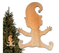 Plantilla de huella de gnomo de Navidad | Plantilla de huella navideña,Plantillas de madera para pisos, ventanas y paredes, plantilla de