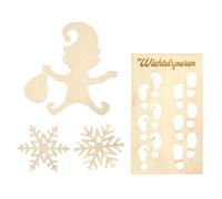 Plantilla de huellas de gnomo, plantilla de huella de elfo, plantilla de gnomo de Navidad, plantillas de spray de nieve de Navidad, plantilla de huella de hada reutilizable