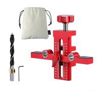 Plantilla de instalación de puerta de armario de doble agujero con escalas ópticas para una alineación precisa, rango de sujeción de 8 a 40 mm, herramienta de aluminio anodizado para montaje en pared