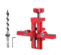 Plantilla de instalación de puerta de armario de doble agujero con escalas ópticas para una alineación precisa, rango de sujeción de 8 a 40 mm, herramienta de aluminio anodizado para montaje en pared