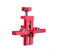 Plantilla de instalación de puerta de armario de doble agujero para carpintería, herramienta de alineación con escalas ópticas, rango de sujeción de 8 a 40 mm, aluminio anodizado A (A)