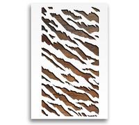 Plantilla de logotipo grande de rayas de tigre, reutilizable de 10 mm, Mylar para artes, manualidades, aerógrafo, pintura y álbumes de recortes, herramienta de manualidades con flexibilidad clara
