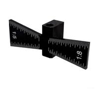 Plantilla de marcado de cola de milano de 64 mm de aleación de aluminio cuadrada para cortes precisos 1:5 y 1:8, herramienta de diseño negro