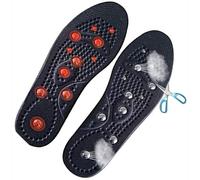 Plantilla de Masaje de Pies, Plantillas Magnéticas, Plantillas Acupresión, Plantilla Fascitis Plantar, Masaje Shiatsu Alivio del Dolor de Pies Relajación de Pies,L(41-46),Black