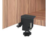 Plantilla de montaje para puerta de armario y abrazadera de instalación para fijación de marco de gabinete del hogar, acero inoxidable plateado o galvanizado negro, carga máxima de 90 kg, con