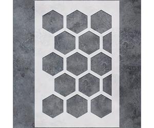 Plantilla de Pared Hexagonal Grande de Panal de Abeja 12x18" - Plantilla de Geométrico Reutilizable para Pintura de Decoración de Muebles y Paredes DIY