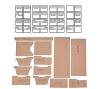Plantilla de Patrón para Billetera, 13 Piezas, Acrílico Transparente, Kit de Herramientas para Manualidades en Cuero, Monedero Corto