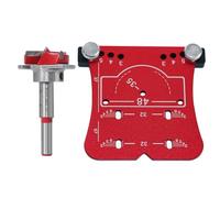 Plantilla de perforación de agujero de bisagra de puerta de gabinete, abridor de orificio de bisagra de puerta de madera,Guía de perforación de plantilla de estante de 35 mm con brocas | Abreagujeros