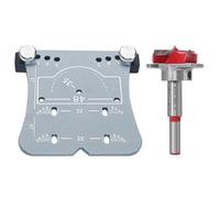 Plantilla de perforación de pasadores de estante de metal - Plantilla para bisagra de puerta Abridor de orificios para carpintería con broca | Abridor de agujeros para bisagras de puerta de madera de