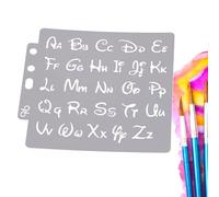Plantilla de pintura en aerosol del alfabeto, plantillas de letras y números de plástico, plantillas de letras reutilizables multiusos, plantilla de pintura precisa para manualidades, tela, muebles,