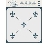 Plantilla de plantilla de flor de lis, 11,4 x 11,4 cm (S) - Papel pintado para todo el mundo Vintage French Fleur de LYS plantillas de pared para pintura