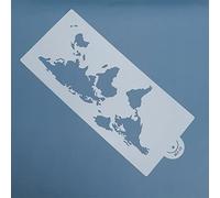 Plantilla de plástico para tartas con diseño de mapa del mundo, diseño de mapamundial, decoración de tartas, borde de flores, decoración de encaje, decoración de postres