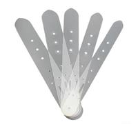 Plantilla de posicionamiento para cinturón de cuero, paquete de 5 guías de marcado de agujeros para correas de manualidades, herramienta de plástico de 27,5 cm