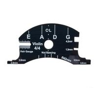 Plantilla de puente de violín de tamaño completo y herramienta de reparación con raspador multifuncional de diapasón para una medición precisa en violín, violonchelo, contrabajo (violín 4/4)