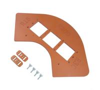 Plantilla de radio de esquina 4 en 1 para plantilla de enrutador de carpintería con R15 R30 R60 R200, tablero eléctrico de madera de 8 mm de grosor, placas de doble tope, naranja, para cabina