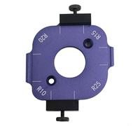 Plantilla de radio de esquina redonda para carpintería para plantilla de enrutador de aluminio R10-R25 y R30-R50 con escalas de medición, reutilizable para borde (A)