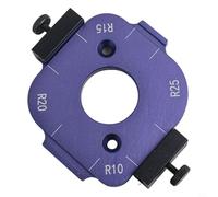 Plantilla de radio de esquina redonda para carpintería, plantilla de esquina de aluminio con escalas de medición, guía de corte de bordes reutilizable para redondeadores R10-R25 y R30-R50 (A)