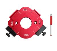 Plantilla de radio de esquina redonda, plantilla de mesa enrutadora, herramienta de carpintería de aleación de aluminio 4 en 1 para marcos de fotos, sillas, mesas R10 R15 R20 R25