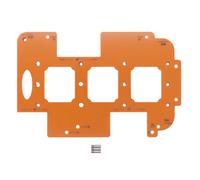 Plantilla de ranura 3 en 1 para carpintería, apertura de enchufe de 70 x 60 mm, radio R20 R25 R30, corte y perforación precisos, diseño duradero y versátil