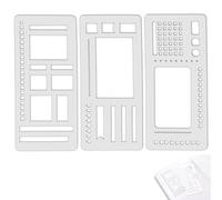 Plantilla de registro flexible hecha a mano, paquete de 3 plantillas de planificador, plantillas de calendario para planificadores, plantilla reutilizable para diario y manualidades (A)
