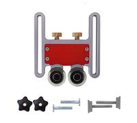 Plantilla de rodillo para sierra de mesa Guía de alimentación deslizante de doble rueda profesional de aleación de aluminio con altura ajustable para carpintería Sierra de cinta