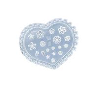 Plantilla De Sellos Para Uñas De Silicona Creativa Diseños De Hojas Corazón Y Setas Molde Fácil De Limpiar Molde De Silicona Para Decoración De Uñas No Tóxico