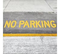 Plantilla de silicona con texto en inglés "No Parking", 30,5 cm, plantilla de marcado de carril de fuego, reutilizable, flexible, para pavimento de hormigón asfáltico y aceras, grande, 40 x 226 cm